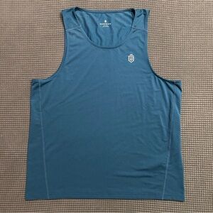 Greatness Wins Mens Athletic Tank Top Blue Performance Sleeveless Shirt Large
